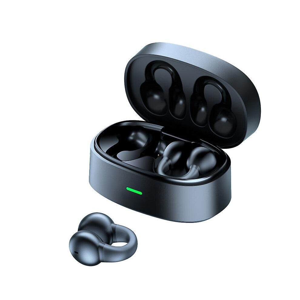 (Black) Wireless Earbuds Bluetooth Earphones Ear Clip Bone Conduction Headphones Black 768611138962