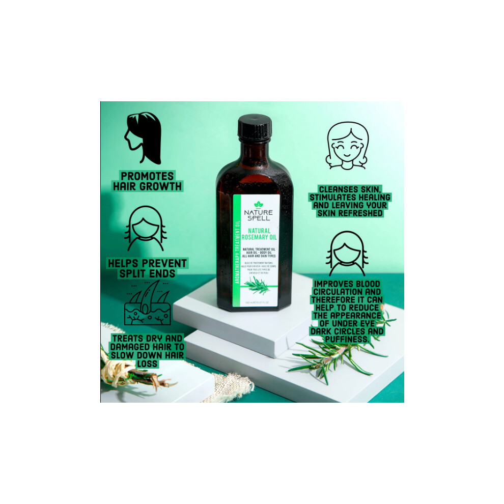 Nature Spell Rosemary Oil For Hair & Skin 150Ml