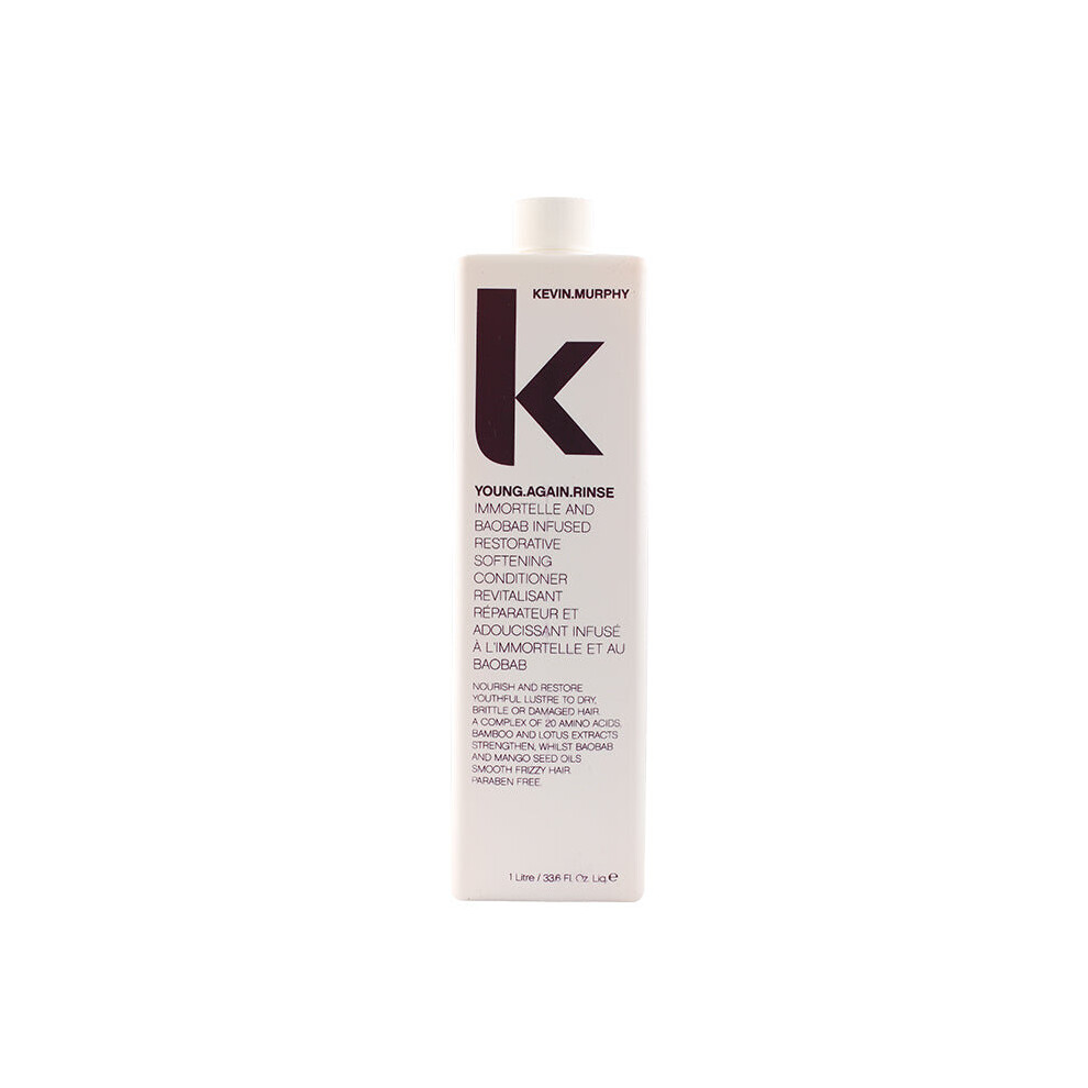 Kevin Murphy Young.Again.Rinse (Immortelle and Baobab Infused Restorative Softening Conditioner - To Dry, Brittle or Damaged Hair) 1000ml/33.8oz