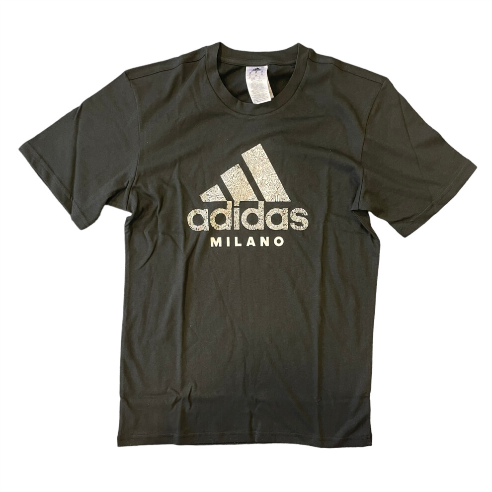 adidas Logo Men's T-Shirt (Size XS) 3 Stripes Milano Top - New