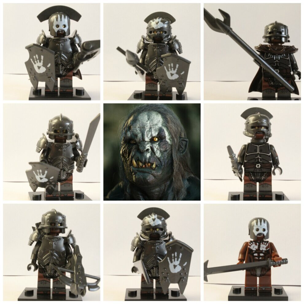 LEGO LOTR Uruk-Hai Mini Figures (8-Pack) Compatible with LEGO Sets