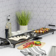 Quest 35790 90cm Extra Large Long Party Teppanyaki Grill / 1800W