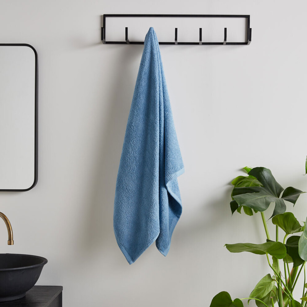 (Blue) Catherine Lansfield Quick Dry 100% Cotton Hand Towel