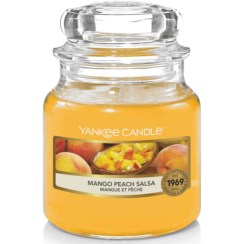 Mango Peach Salsa Small Jar Candle | Burn Time: Up to 30 Hours