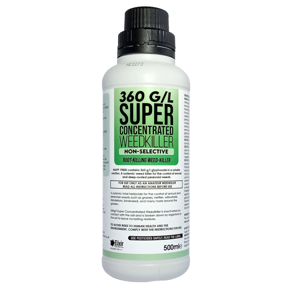(500ml 360 g/l Concentrate, 12) Glyphosate Deep Root-Killing Weedkiller & Industrial Strength Commercial Herbicide | 100ml - 4 Litre-image-OPC-PBC5Z6T-NEW