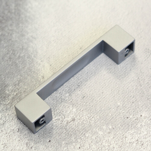 128mm Matt Chrome Thick Squared Kitchen Cabinet Handles 2