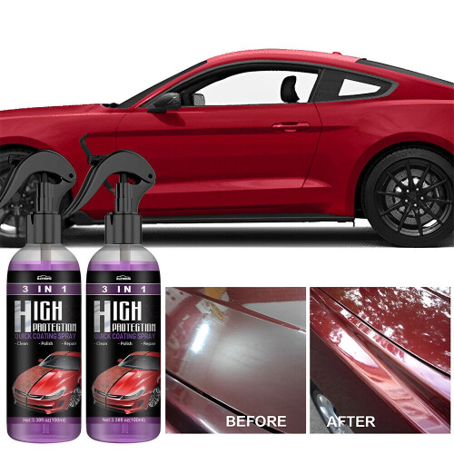3Pack High Protection Quick Car Coat Ceramic 3 in 1 Coating Spray Hydrophobic 1