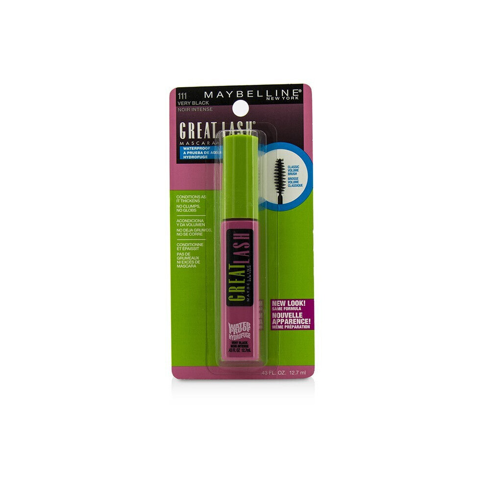Maybelline Great Lash Waterproof Mascara - #111 Very Black 12.7ml/0.43oz