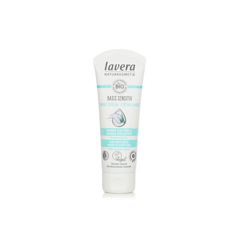 Lavera Cream Basis Sensitiv Hand With Organic Aloe Vera & Organic Shea Butter - For Normal To Dry Skin 75Ml/2.6Oz