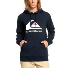 (M, Navy) Quiksilver Mens Big Logo Casual Regular Fitting Pullover Hoodie