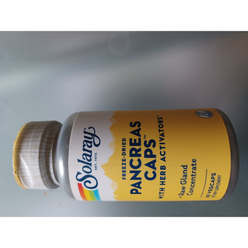 Pancreas Caps Solaray, 60 capsule, Secom support for pancreas. 1