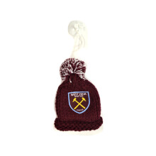 West Ham United Car Hanging Knitted Bobble Hat Burgundy