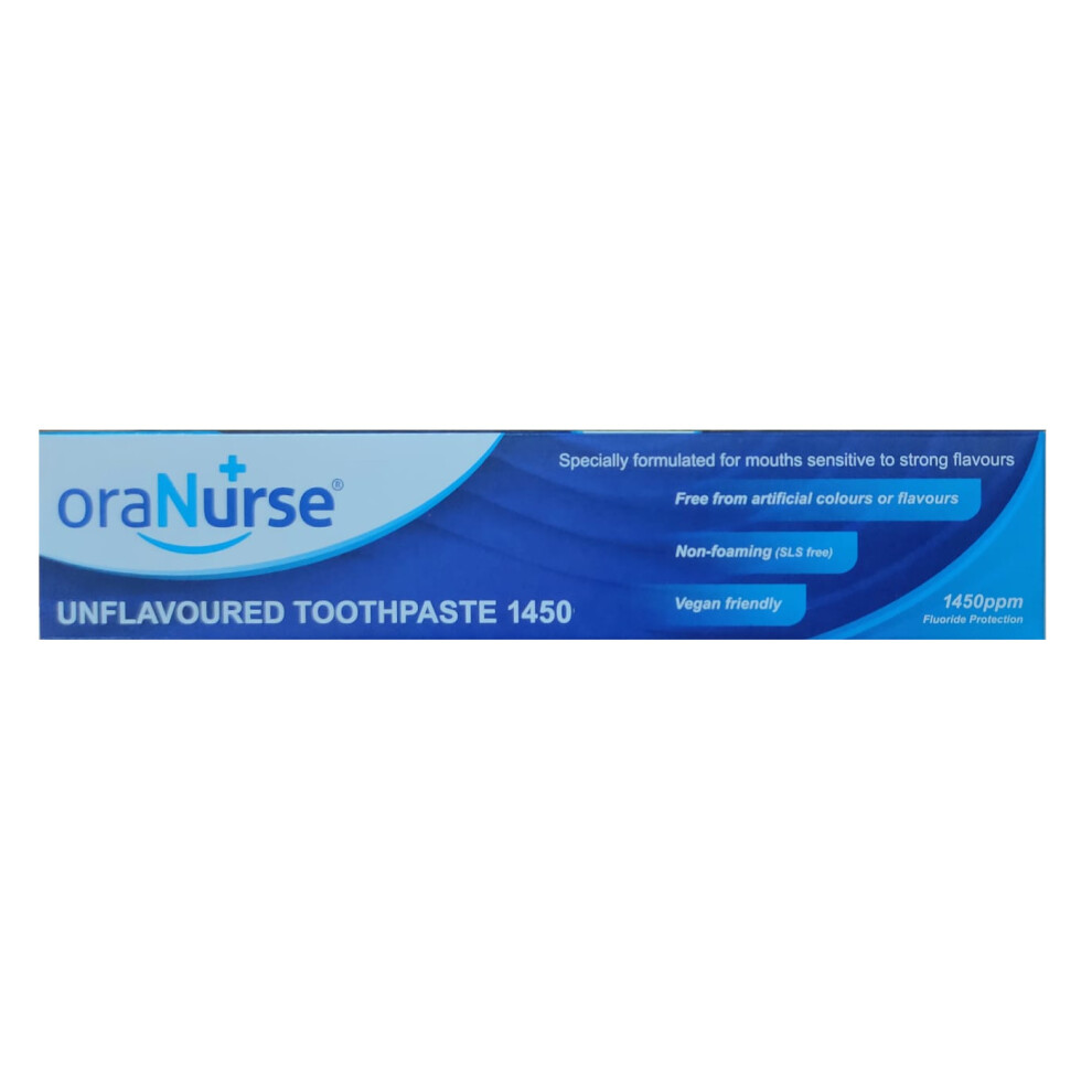 Oranurse Unflavoured Toothpaste 1450ppm Fluoride Protection - 50ml