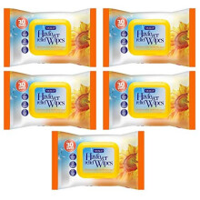 30 x Hayfever & Allergy Relief Wipes for Hand & Face Traps Pollen Dust Dirt Pet Allergy Wet Hay Fever Wipes (150 Wipes (5 Packet))