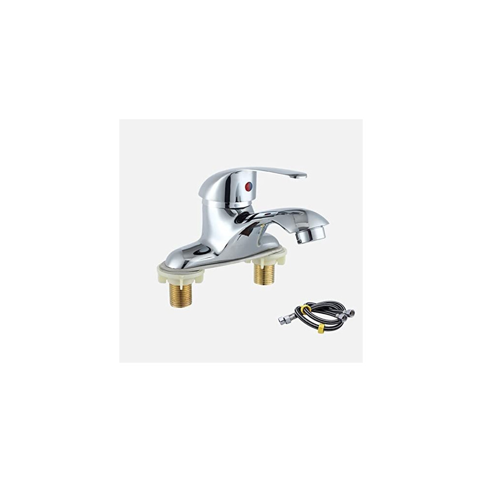 Assiavree Basin Taps Basin Mixer Faucet Bathroom Basin Double Hole Faucet Wash Basin Wash Basin Faucet Bathroom Sink Taps