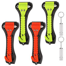Fentar 4 pack Car Window Breaker, Car Emergency Hammer Seat Belt Cutter, 2-in-1 Window Hammer Car Escape Tool, Car Safety Hammer, Car Essentials Glass