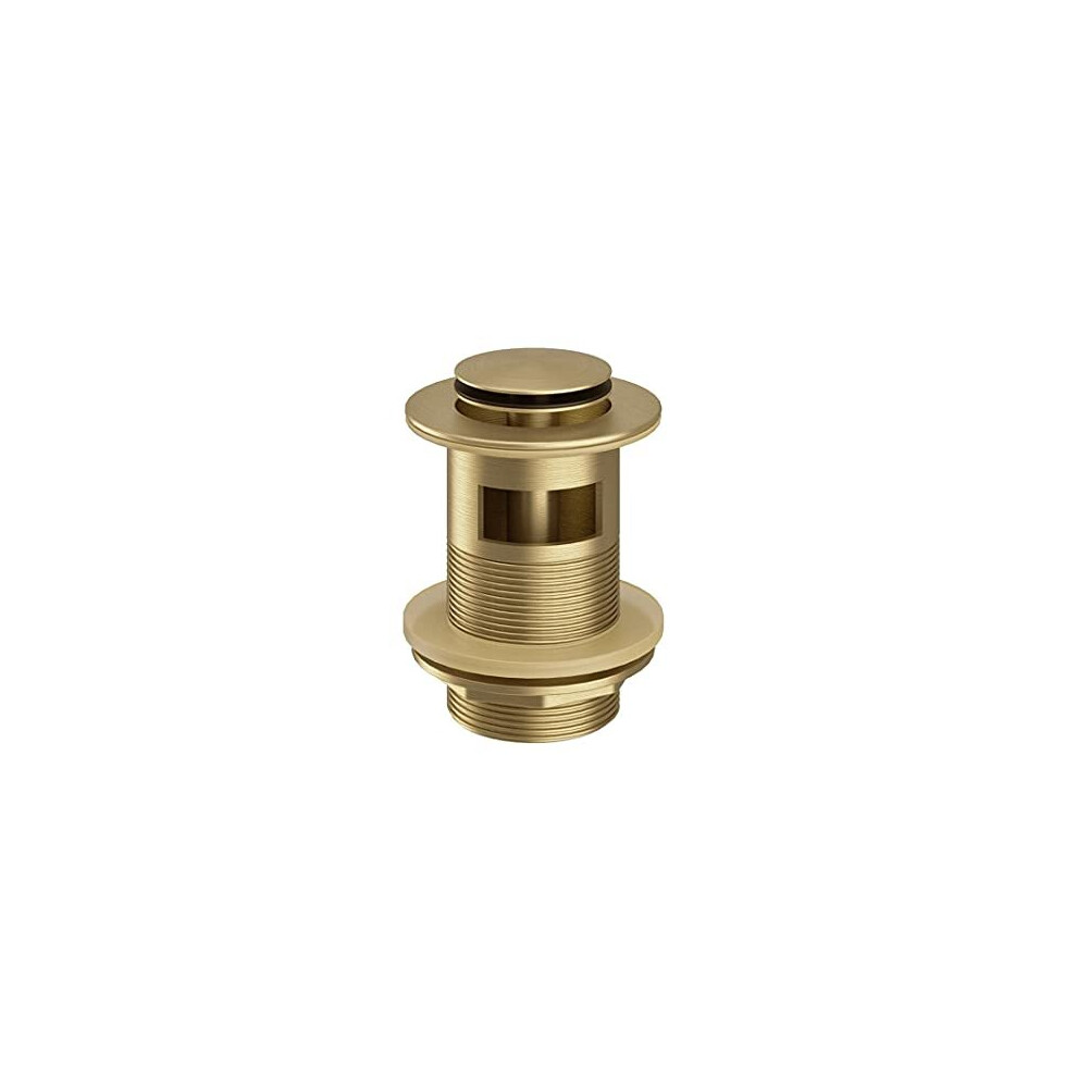 Brushed Brass Basin Waste | Slotted | Bathroom Waste | Bathroom Sink | Brushed Brass 5060500645625