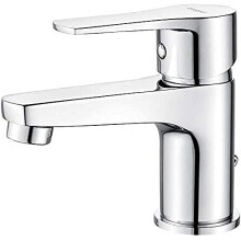 Ibergrif M11357 Star, Bathroom Mixer with water-saving Function, Basin Tap, Chrome