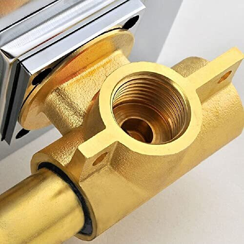 NES Home Ozone Square Waterfall Wall Mounted Basin Mixer Tap Chrome 1