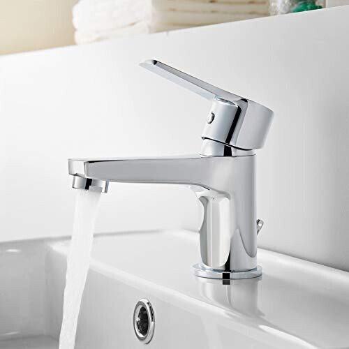 Ibergrif M11357 Star, Bathroom Mixer with water-saving Function, Basin Tap, Chrome 2