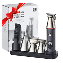 5 in 1 Beard Trimmer for Men,Cordless Mustache Nose Precision Trimmer Body Groomer Hair Cutting Kit Trimmer,USB Rechargeable & Waterproof Magnetic