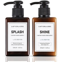 Splash and Shine Beard Shampoo and Beard Conditioner Dual Pack by uLab - Deep Sea Scent Beard Wash and Conditioner for Men (2 x 150ml) - Beard