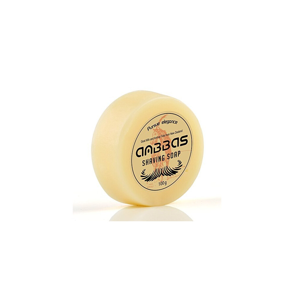 Anbbas 100G Goat Milk Shaving Soap Refill - New Zealand, Traditional Wet Shaving For Barbers, Gentle On All Skin Types (3.5 Oz)
