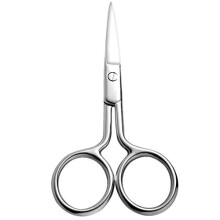 Facial Hair Scissors Small Scissors Nose Hair Scissors Stainless Steel Straight Tip Scissor for Eyebrows Nose Moustache Beard Eyelash
