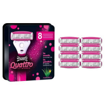 WILKINSON SWORD - Quattro For Women | Smooth Glide| 8 x Razor Blade Refills