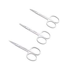 ABMRO 3pcs Small Eyebrow Scissors and Nose Hair Scissor, Beard Moustache Eyelash Nail Trimmer Facial Hair Grooming Scissors for Man and Woman