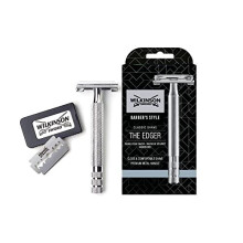 WILKINSON SWORD - Double Edge For Men | Premium Stainless Steel Safety Razor | Razor Handle + 5 Blade Refills