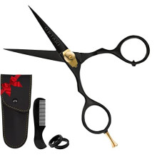 ONTAKI 5.5" Forbici Professionali Giapponesi in Acciaio per Barba e Baffi - Forbici da Barbiere Forgiate a Mano