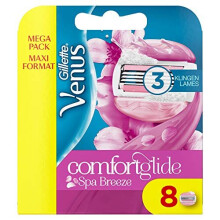 Gillette Venus ComfortGlide Spa Breeze Razor Blades Women, Pack of 8