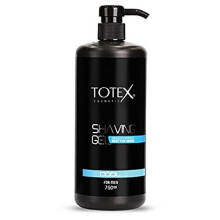 Totex Cool Shaving Shave Gel For Men & Woman - Smooth Clear Transparent Quick Dry Protects Sensitive Skin - Bikini Line Shaving Gel 750ml