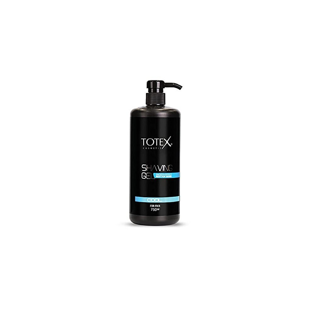 Totex Cool Shaving Shave Gel For Men & Woman - Smooth Clear Transparent Quick Dry Protects Sensitive Skin - Bikini Line Shaving Gel 750Ml