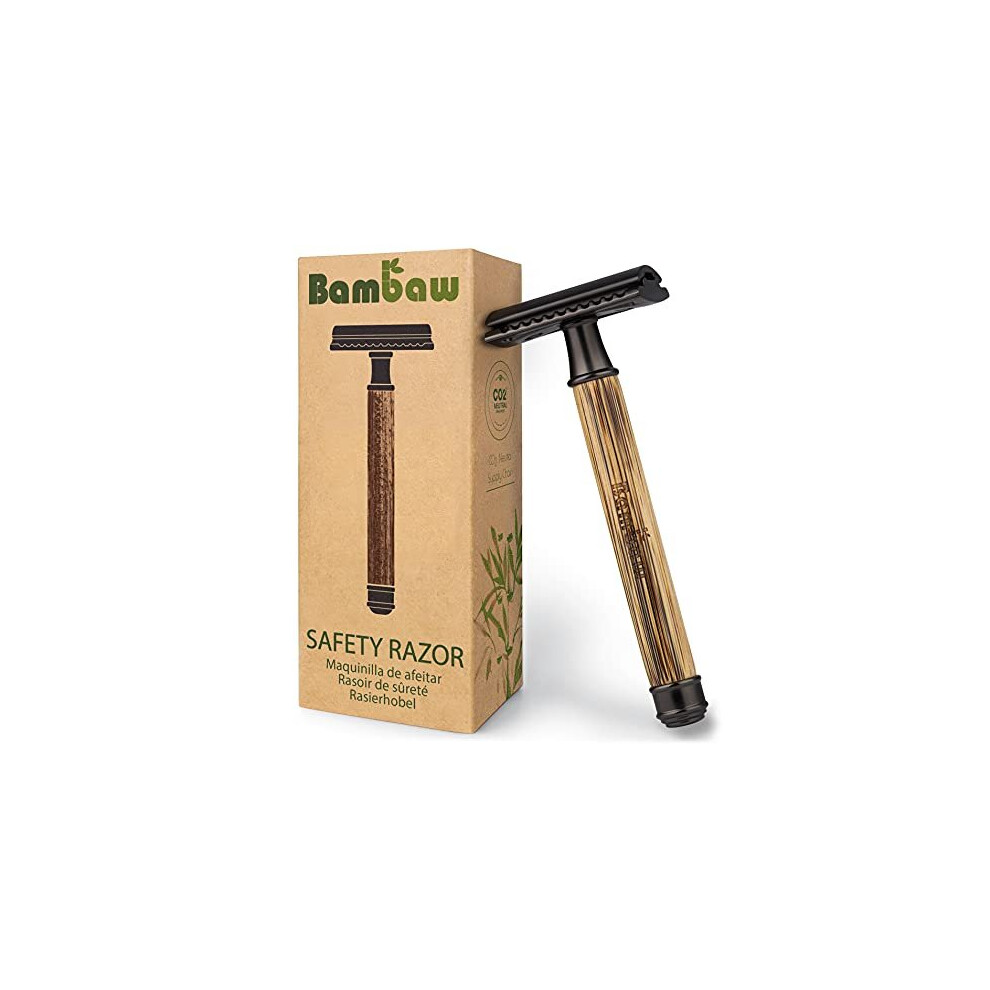 Bamboo Safety Razor| Razors for Men and Women | Double Edge Safety Razor | Fits All DE Razor Blades | Eco-Friendly and Reusable Razors | Classic