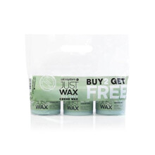 Salon System Just Wax Tea Tree Creme Wax - 3 for 2 and Deo Fine Paper Wax Strips (100)