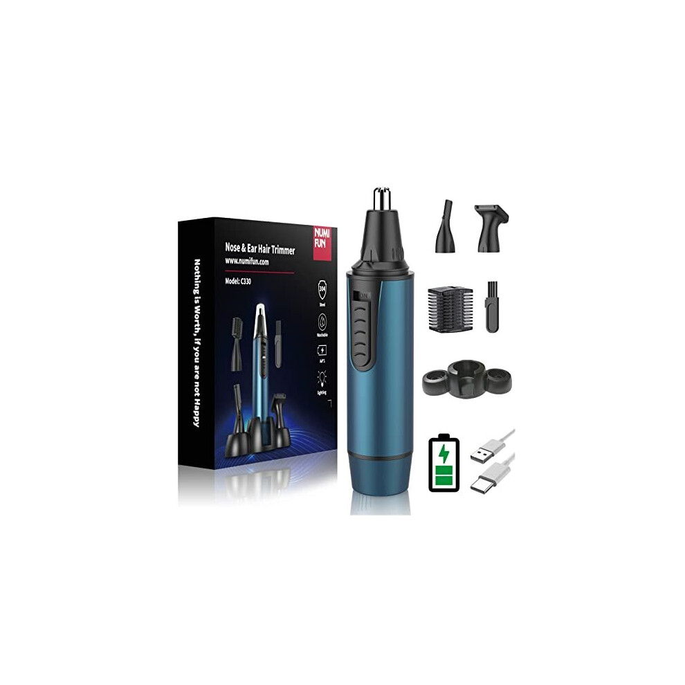 Numifun Rechargeable Nose Trimmer Nose Hair Trimmer For Men Ear And Nose Hair Trimmer Nasal Hair Trimmers For Men Ipx7 Waterproof Dual Edge Blades Easy