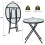 Costway Patio Folding Glass Side Table Portable Round Bistro Coffee Table 2
