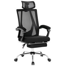 Ergonomic Office Chair w/Retractable Footrest High Back Swivel Chair