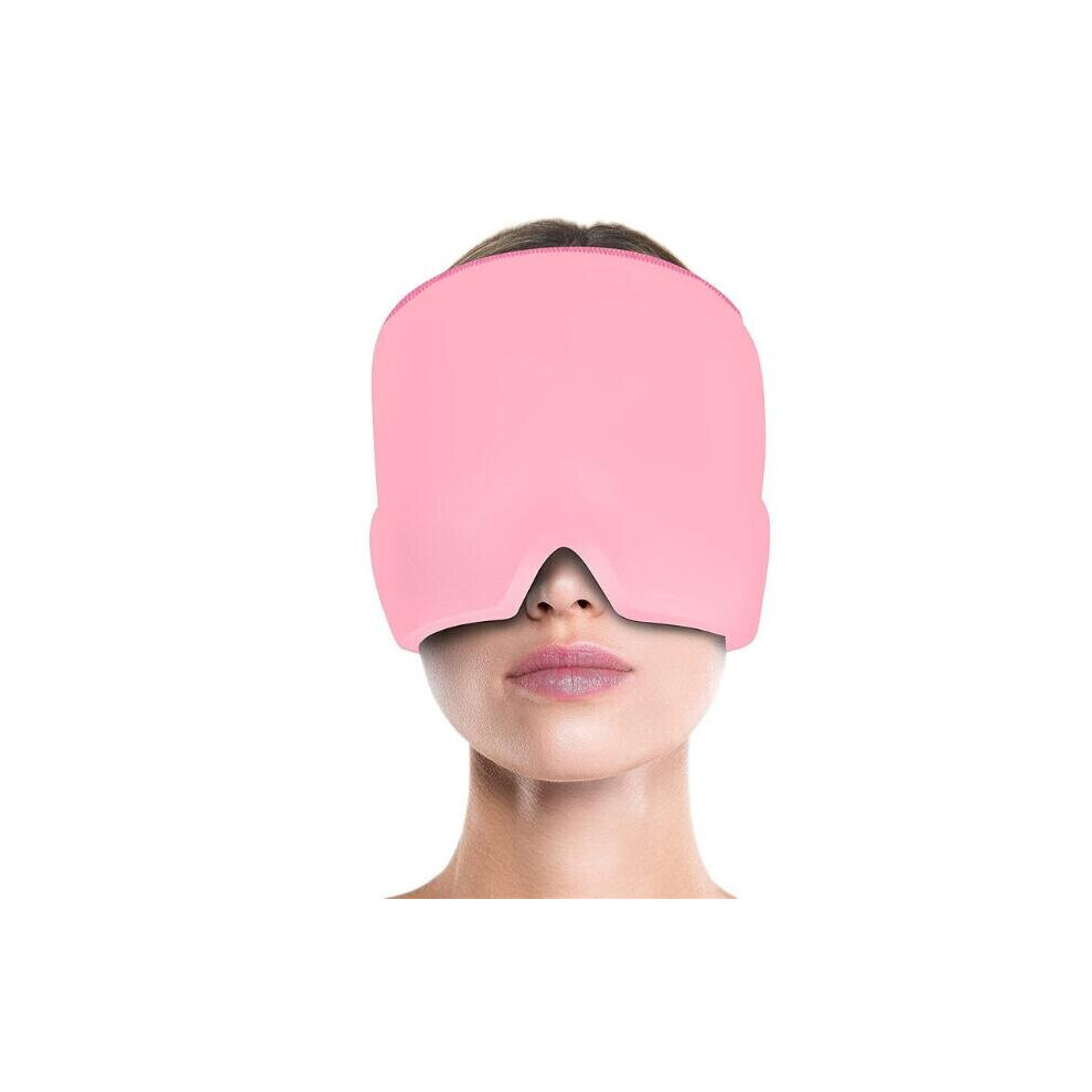 Vlio Pink (Pink) Ice Pack Migraine Hat Cold Therapy Headache Pain