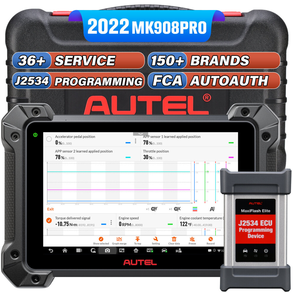 Autel MaxiSys MK908P Car Diagnostic Scan tool J2534 Online Programming & Coding AutoAuth for FCA SGW  Same as Maxisys Elite MS908P