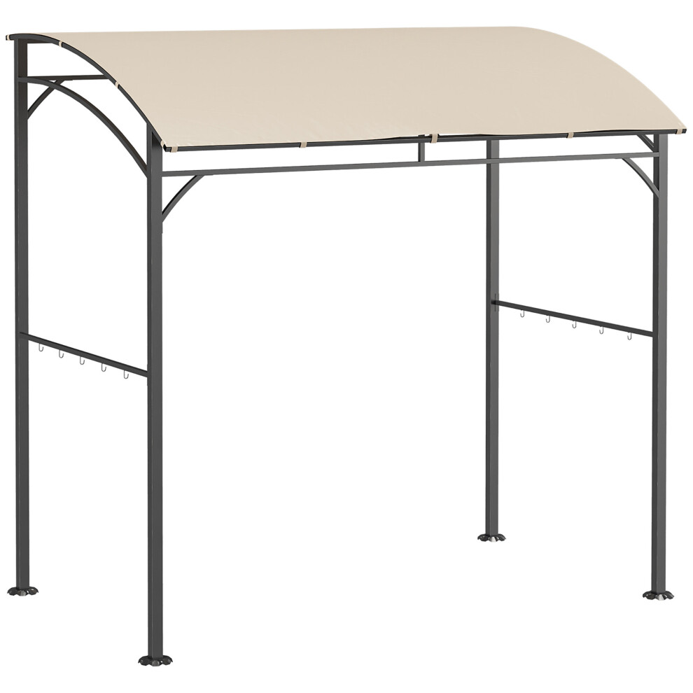 Outsunny 2.2 x 1.5 m BBQ Gazebo Tent Sun Shade with Canopy and 10 Hooks