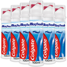 Colgate Max Fresh Cooling Crystals Fluoride Toothpaste Pump, 100 ml - Pack of 6