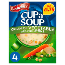 Batchelors Cup a Soup Cream of Vegetable 122g (Pack of 9)