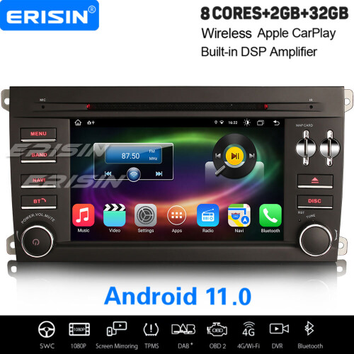 8-Core Android 11.0 Porsche Cayenne Car Stereo CarPlay DAB+ Satnav TPMS Bluetooth DVR DSP 32GB