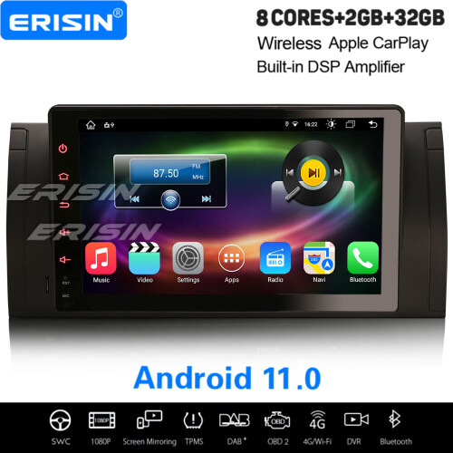 9" 8-Core Android 11 Car Stereo BMW X5 E53 5 Series E39 M5 DAB+ Satnav 32GB CarPlay TPMS Bluetooth