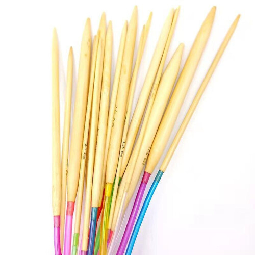 18pcs Bamboo Knitting Set Circular Circular Double Pointed Sock Needles 2