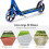 Casart Height-Adjustable Folding Kick Scooter for Kids LED Light-Up Scooter 8