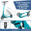 Casart Height-Adjustable Folding Kick Scooter for Kids LED Light-Up Scooter 6